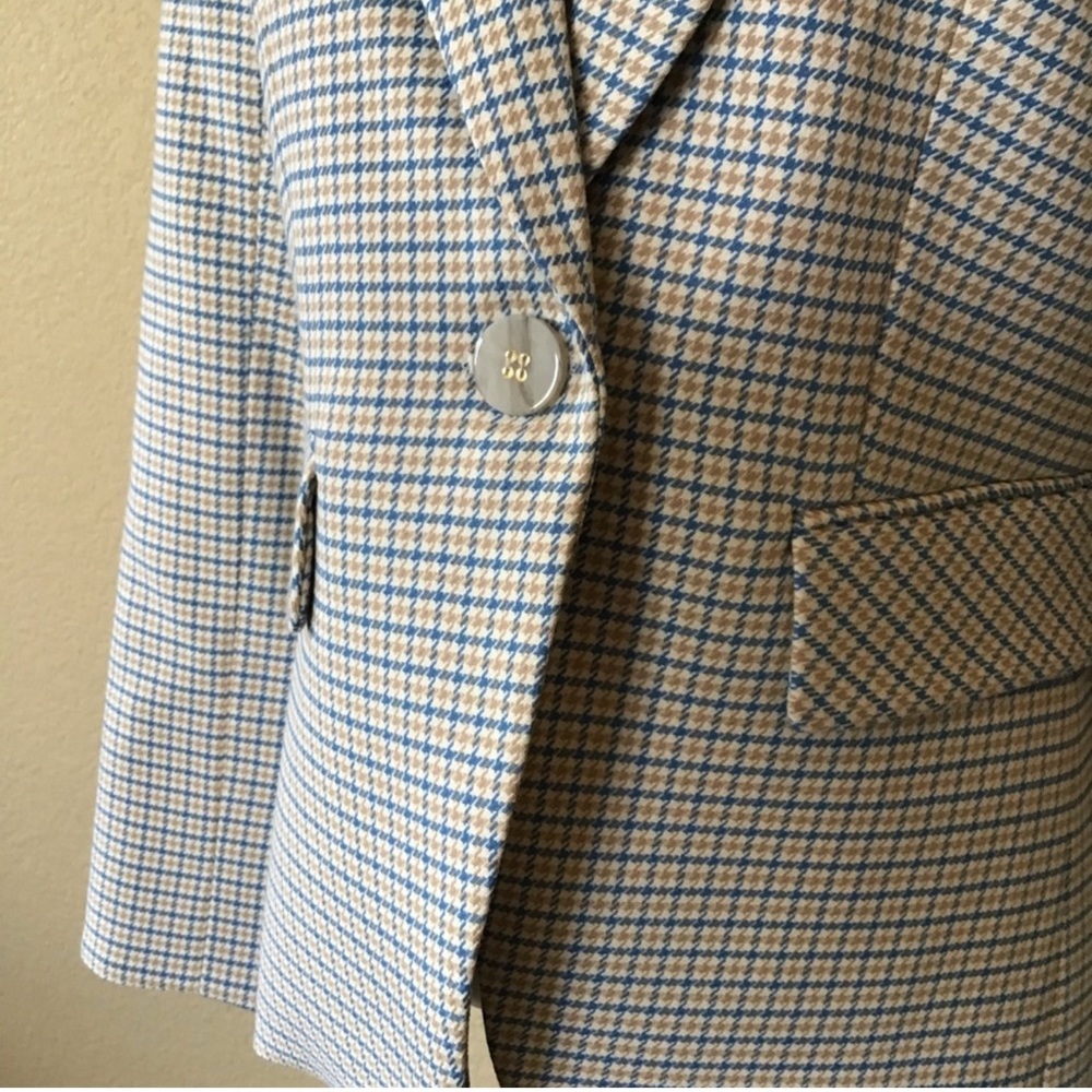 Veronica Beard Cutaway Dickey Jacket in Blue Multi, Size 8 - Picture 4 of 11
